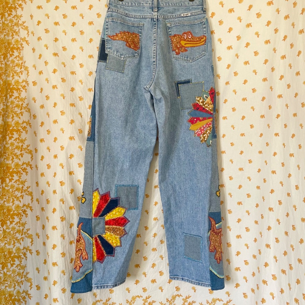 King Gizzard Upcycled Vintage Wrangler Jeans - Picture 9 of 12